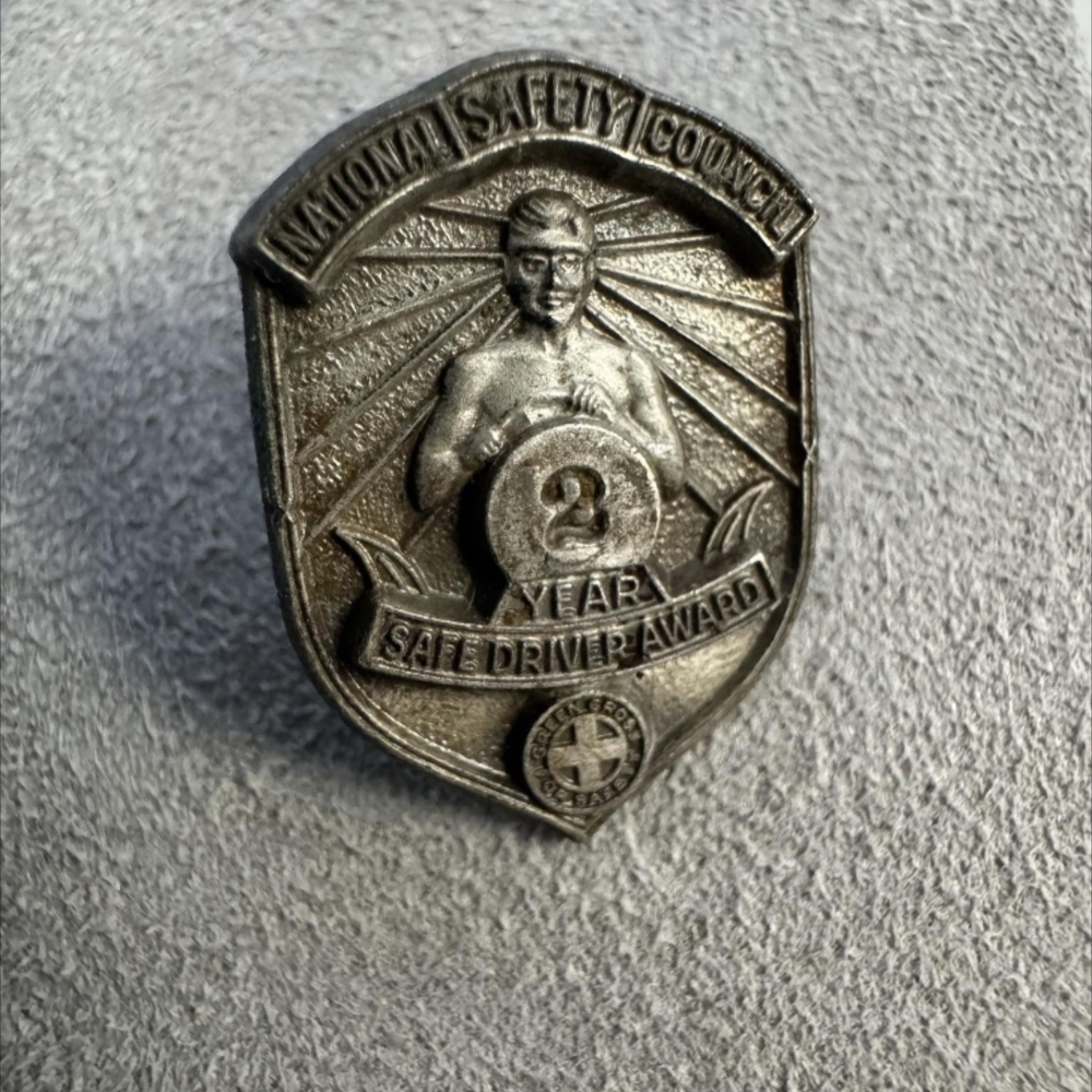 National Safety Council 2 Year Safe Driver Award Pin